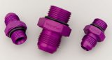 MagnaFuel Pressure Control Unit Fitting Kits MP-3602 Fittings, Fuel Regulator, MP-9633 Regulator Kits, One -10 AN Inlet and Two -6 AN Outlet Fittings, Purple, Kit thumbnail 1