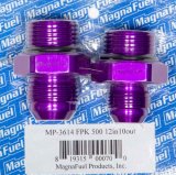 MagnaFuel Fuel Pump Fitting Kits MP-3614 Fittings, Straight, Two -12 AN Male O-Ring Fittings, One -12 AN In, One -10 AN Out, Aluminum, Purple, Pair thumbnail 3