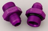 MagnaFuel Fuel Pump Fitting Kits MP-3613 Fittings, Straight, Two -12 AN Male O-Ring Fittings, One -10 AN Inlet, One -10 AN Outlet, Aluminum, Purple, Pair thumbnail 2