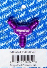 MagnaFuel Y-Fittings MP-6244 Fitting, Y, -4AN/-4AN/-4AN, Male All, Aluminum, Purple Anodized, Each thumbnail 3