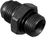MagnaFuel AN Flare-to-Straight Adapters MP-3018-BLK Fitting, Adapter, to Straight Cut, Straight, Aluminum, Black Anodized, -8 AN, -12 AN, Each thumbnail 1