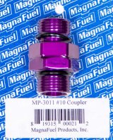 MagnaFuel Couplers MP-3011 Fitting, Coupler, Union, Straight Cut to Straight Cut, Straight, Aluminum, Purple Anodized, -10 AN, -10 AN, Each thumbnail 3