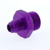 MagnaFuel AN Flare-to-Straight Adapters MP-3021 Fitting, Adapter, to Straight Cut, Straight, Aluminum, Purple Anodized, -6 AN, -10 AN, Each thumbnail 2