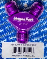 MagnaFuel Y-Fittings MP-6200 Fitting, Y, -10 AN Male All, Aluminum, Purple Anodized, Each thumbnail 3