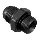 MagnaFuel AN Flare-to-Straight Adapters MP-3012-BLK Fitting, Adapter, to Straight Cut, Straight, Aluminum, Black Anodized, -6 AN, -6 AN, Each thumbnail 2