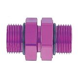 MagnaFuel Couplers MP-3004 Fitting, Coupler, Union, Straight Cut to Straight Cut, Straight, Aluminum, Purple Anodized, -8 AN, -8 AN, Each thumbnail 2