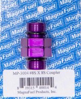 MagnaFuel Couplers MP-3004 Fitting, Coupler, Union, Straight Cut to Straight Cut, Straight, Aluminum, Purple Anodized, -8 AN, -8 AN, Each thumbnail 3