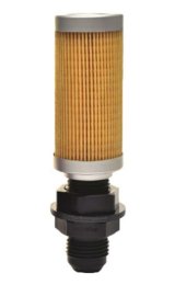 MagnaFuel Fuel Cell Bulkhead Filter Kits with Inlet Size MP-7025-BLK Filter, -12 AN, 10 Micron Cellulose Filter, Black Anodized Bulkhead, Each thumbnail 1