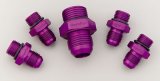 MagnaFuel Pressure Control Unit Fitting Kits MP-3604 Fittings, Fuel Regulator, MP-9433 Regulator Kits, One -10 AN Inlet and Four -6 AN Outlet Fittings, Purple, Kit thumbnail 1