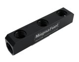 MagnaFuel Fuel Logs MP-7600-03-BLK Distribution Blocks, Logs, Rectangle, Billet Aluminum, Black, Two -10 AN Female Threads Inlet, Three -10 AN Female Threads Outlet, Each thumbnail 1
