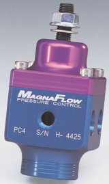 MagnaFuel Carbureted Racing Fuel Pressure Control Units MP-9433 Regulator, Blue Anodized, 4-12 psi, Universal, Each thumbnail 1