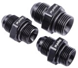 MagnaFuel Pressure Control Unit Fitting Kits MP-3609-BLK Fittings, Fuel Regulator, MP-9833 Regulator Kits, One -10 AN Inlet and Two -8 AN Outlet Fittings, Black, Kit thumbnail 1