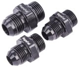 MagnaFuel Pressure Control Unit Fitting Kits MP-3609-BLK Fittings, Fuel Regulator, MP-9833 Regulator Kits, One -10 AN Inlet and Two -8 AN Outlet Fittings, Black, Kit thumbnail 2