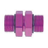 MagnaFuel Couplers MP-3028 Fitting, Reducer, Straight Cut to Straight Cut, Straight, Aluminum, Purple Anodized, -10 AN, -8 AN, Each thumbnail 2