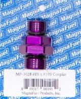 MagnaFuel Couplers MP-3028 Fitting, Reducer, Straight Cut to Straight Cut, Straight, Aluminum, Purple Anodized, -10 AN, -8 AN, Each thumbnail 3