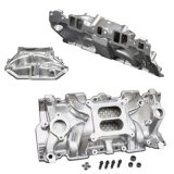Weiand Street Warrior Intake Manifolds 8120P Manifold, Warrior, Dual Plane, Aluminum, Polished, Square Bore, Chevy, Small Block, Each thumbnail 2
