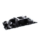 Weiand Street Warrior Intake Manifolds 8120BK Manifold, Warrior, Dual Plane, Aluminum, Black Ceramic, Square Bore, Chevy, Small Block, Each thumbnail 1