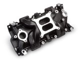Weiand Street Warrior Intake Manifolds 8120BK Manifold, Warrior, Dual Plane, Aluminum, Black Ceramic, Square Bore, Chevy, Small Block, Each thumbnail 3