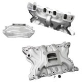 Weiand Action Plus Intake Manifolds 8010 Manifold, Action+Plus, Dual Plane, Aluminum, Natural, Square Bore, Ford, 351M, 400, Each thumbnail 3