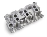 Weiand Street Warrior Intake Manifolds 7550 Manifolds, Carbureted, Warrior, Standard Deck, Dual-plane, 3 Carb Capacity, Aluminum, Natural, 2-barrel, Chevy, Small Block, Each thumbnail 1