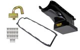 Weiand Oil Pan Packages 5032WND Pan, Wet, Rear Sump, 6.00 qts., Steel, Black, 8.250 in. Depth, Pickup, Chevy, Big Block, Kit thumbnail 2