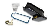 Weiand Oil Pan Packages 5000WND Pan, Wet, Rear Sump, 7.00 qts., Steel, Black, 8.25 in. Depth, Pickup, Chevy, Small Block, Kit thumbnail 1