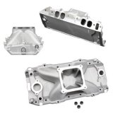 Weiand Track Warrior Intake Manifolds 7621 Manifold, Warrior, Single Plane, Aluminum, Natural, Dominator, Chevy, Big Block, Oval Port, Each thumbnail 3