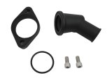 Weiand Aluminum Water Necks 6252 Neck, Aluminum, Black Powdercoated, 45 Degree, Chevy, Big/Small Block, Each thumbnail 1