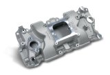 Weiand X-CELerator Intake Manifolds 7547-1 Manifold, X-CELerator, Single Plane, Aluminum, Natural, Square Bore, Chevy, Small Block, Each thumbnail 4