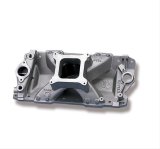 Weiand Team G Intake Manifolds 7531WND Manifolds, Carbureted, G, Standard Deck, Single-plane, 1 Carb Capacity, Aluminum, Natural, 4-barrel Square Bore, Chevy, Small Block, Each thumbnail 1