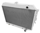 Frostbite Performance Cooling Aluminum Radiators FB700 Radiator, Aluminum, Polished, 3-Row, Downflow, Dodge, Plymouth, Each thumbnail 1