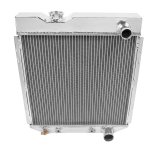 Frostbite Performance Cooling Aluminum Radiators FB121 Radiator, Aluminum, 3-Row, Polished, Downflow, Ford, Mercury, Each thumbnail 2