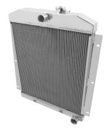 Frostbite Performance Cooling Aluminum Radiators FB101 Radiator, Aluminum, 3-Row, Polished, Downflow, Chevy, Each thumbnail 2