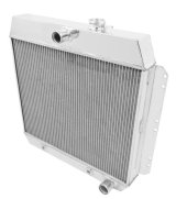 Frostbite Performance Cooling Aluminum Radiators FB229 Radiator, Aluminum, 3-Row, Downflow, 23.75 in. Height, 25.12 in. Width, 2.20 in. Core, Transmission Cooler, Polished, Chevy, L6, Each thumbnail 1