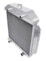 Frostbite Performance Cooling Aluminum Radiators FB209 Radiators, Downflow, 3-row, Aluminum, Polished, Ford, Each thumbnail 1