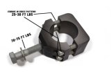 Steer Smarts Yeti XD Single Post Steering Stabilizer Damper Brackets for 2020-2025 GLADIATOR, 2007-2024 WRANGLER, 2018 WRANGLER JK - 41046001 Bracket, Aluminum, Black, Fits 1 5/8 in. Tie Rods, Jeep, Each thumbnail 1