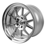 Rocket Racing Attack Titanium Machined Wheels 18x11 Wheel, Machined, 18 in. x 11 in., Aluminum, Silver, Machined, 5 in. Backspace, 5 x 4 3/4 in. Bolt Pattern, Each thumbnail 2