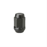 Rocket Racing Standard Lug Nuts C1707B Nut, Conical Seat, Bulge, 12mm x 1.50 RH, Closed End, Steel, Black, Each thumbnail 1