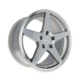 Rocket Racing Flare Titanium Machined Wheels 18x12 Wheel, Machined, 18 in. x 12 in., Aluminum, Silver, Machined, 6.00 in. Backspace, 5 x 5 in. Bolt Pattern, "D" Face, Each thumbnail 3