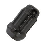 Rocket Racing Spline Drive Lug Nuts C7002B Nuts, Drive, Conical Seat, Bulge, 7/16 in.-20 Thread Size, Steel, Black, Locking, Each thumbnail 1