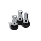 Rocket Racing Chrome Tire Valve Stems C504S Stem, Pull-Through, Short, Rubber, Plated, Steel, Each thumbnail 3