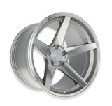 Rocket Racing Flare Titanium Machined Wheels 18x11 Wheel, Machined, 18 in. x 11 in., Aluminum, Silver, Machined, 5.00 in. Backspace, 5 x 4 3/4 in. Bolt Pattern, "D" Face, Each thumbnail 1