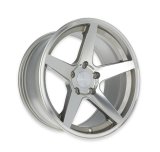 Rocket Racing Flare Titanium Machined Wheels 18x11 Wheel, Machined, 18 in. x 11 in., Aluminum, Silver, Machined, 5.00 in. Backspace, 5 x 4 3/4 in. Bolt Pattern, "D" Face, Each thumbnail 2