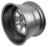 Rocket Racing Attack Titanium Machined Wheels 18x11 Wheel, Machined, 18 in. x 11 in., Aluminum, Silver, Machined, 6.50 in. Backspace, 5 x 4 3/4 in. Bolt Pattern, Each thumbnail 2