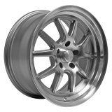 Rocket Racing Attack Titanium Machined Wheels 18x9 Wheel, Machined, 18 in. x 9 in., Aluminum, Silver, Machined, 6 in. Backspace, 5 x 4 3/4 in. Bolt Pattern, Each thumbnail 2
