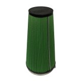 Green Filter High Performance Universal Air Filters 2380 Filter, Conical Flanged, Woven Cotton, Green, 6.000 in. Inlet Flange, 14.00 in. Length, Each thumbnail 1