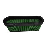 Green Filter High Performance Factory Replacement Air Filters 7087 Filter, Replacement, Conical Oval, Woven Cotton, Green, Chevy, 6.2L, 7.0L, Each thumbnail 2