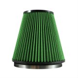 Green Filter High Performance Universal Air Filters 7123 Filter, Conical Flanged, Woven Cotton, Green, 7.00 in. Inlet Flange Diameter, 8.00 in. Length, Each thumbnail 1
