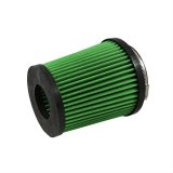 Green Filter High Performance Universal Air Filters 2458 Filter, Conical Flanged, Woven Cotton, Green, 4.00 in. Inlet Flange, 6.00 in. Length, Each thumbnail 1