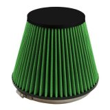 Green Filter High Performance Factory Replacement Air Filters 2383 Filter, Conical Flanged, Woven Cotton, Green, 6.000 in. Inlet Flange, 4.00 in. Length, Each thumbnail 2
